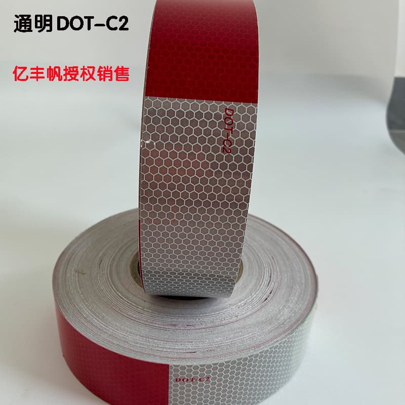 Transparent DOT-C2 US Standard Body Reflective Tape Red White Reflective Strip US European Body Reflective Warning Sticker