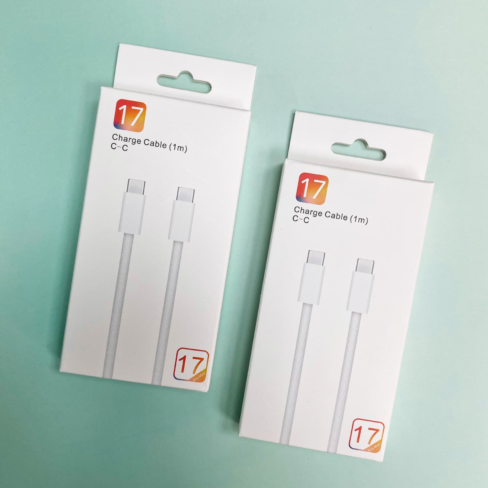 Packaging Box for Apple 17 Data Cable Type-C, Apple 60W Data Cable Braided Cable Paper Box Packaging