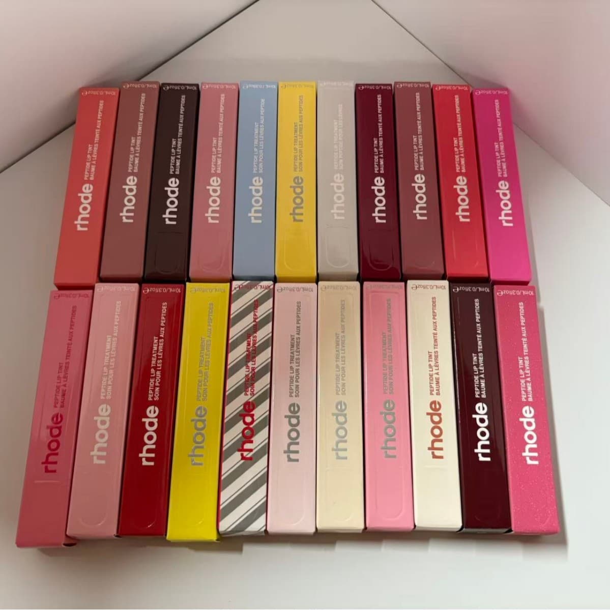 In Stock Rhode Hailey Tinted Lip Gloss Raspberry Ribbon Toast Espresso Lip Gloss Lipstick