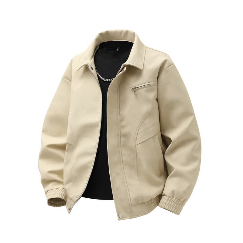 Leather Jacket for Men 2025 New Spring/Autumn American Retro Motorcycle Loose Fit Plus Size Coat