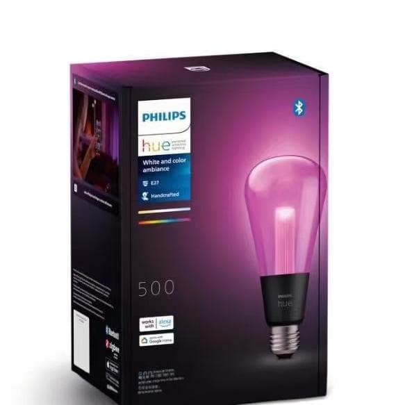 Hue Color Transparent Bulb, E27 EU Version 230V, 2-Pack