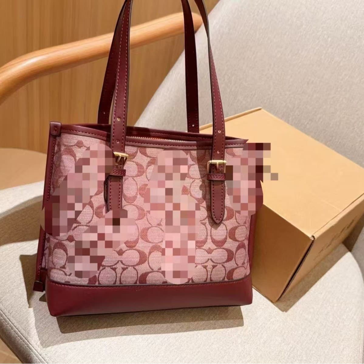 Coach Genuine Leather LV Women's Bag Mollie 25 Tote Handbag Shopping Bag Basket Bag