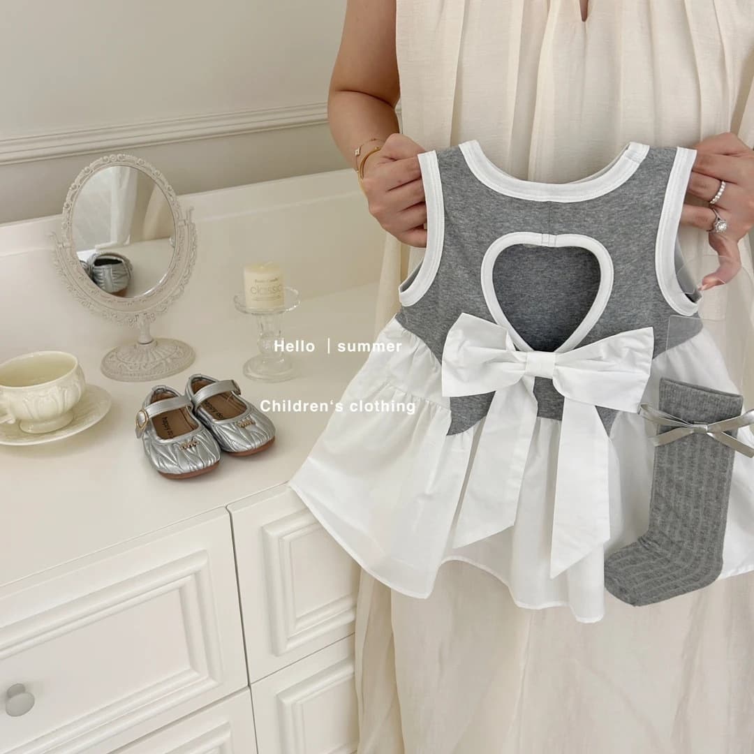 Tian Xiaosi Original Korean Children's Girls' Vest Dress 2026 Summer New Little Girl Sleeveless Dress