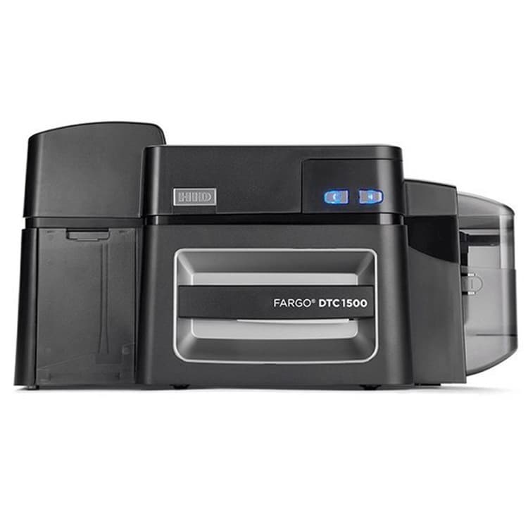HID DTC1500 Card Printer New Release with Custom Watermark Feature for Work ID, Driver's License Printing