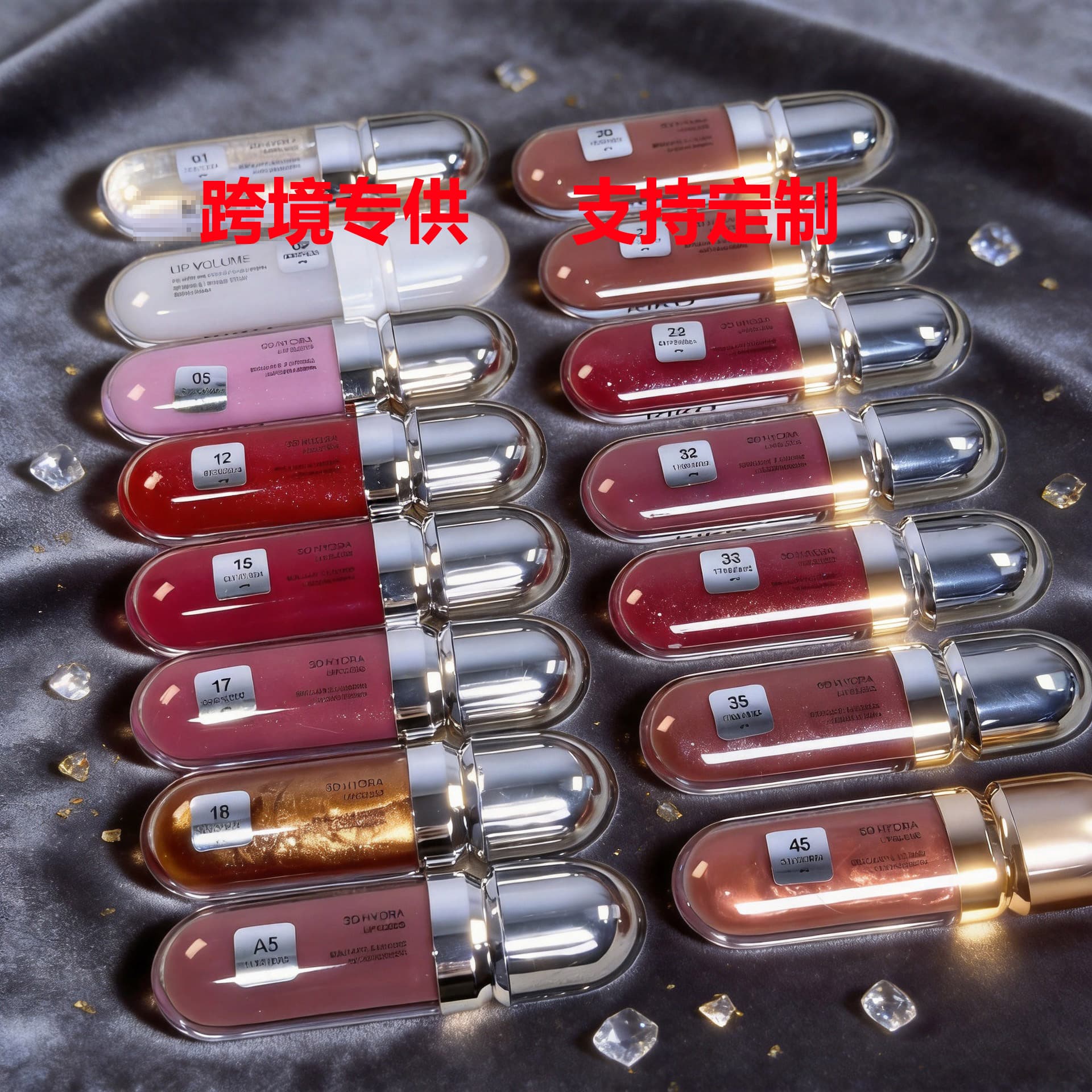 Cross-border KIK0 upgraded 3D lip gloss xtreme lip glaze long-lasting pouty lip water gloss mirror moisturizing lip gloss