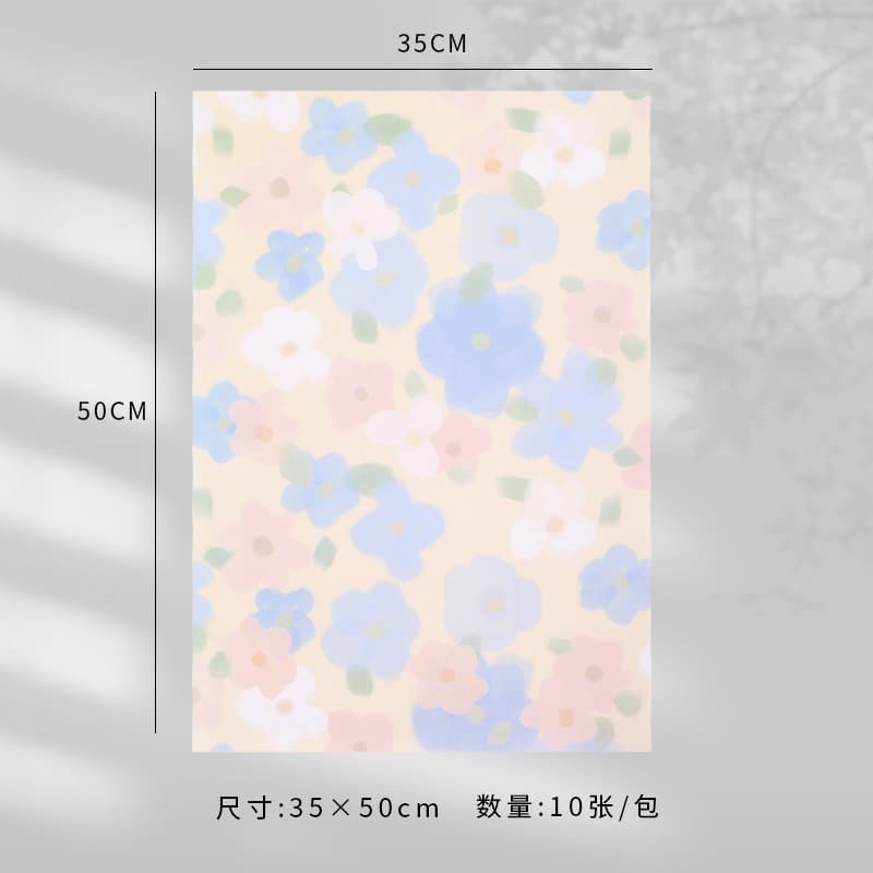 New Dreamy Oil Painting Wrapping Paper for Flower Bouquets, Floral Shop Packaging Material, Kraft Paper Handmade DIY Supplies
