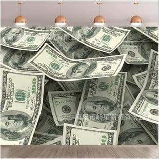 Cross-border US Dollar Banknote Theme Photography Background, New Cash Currency Birthday Party Photo Backdrop Paper