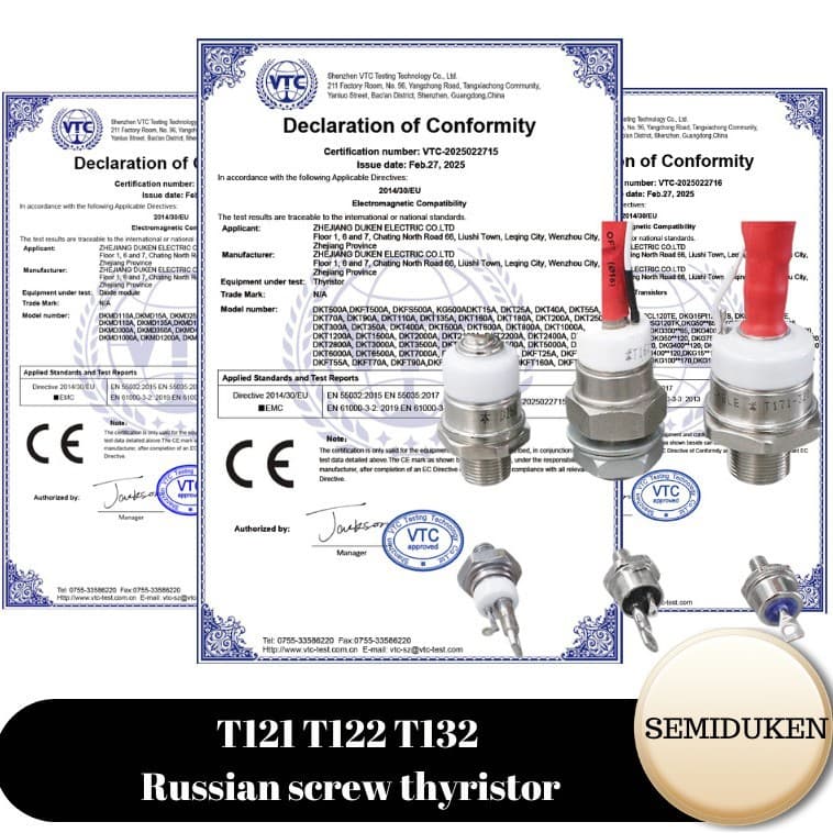 Russian Type Standard Thyristor Screw-Type T121 T122 T132 T142 T151 T161 T171