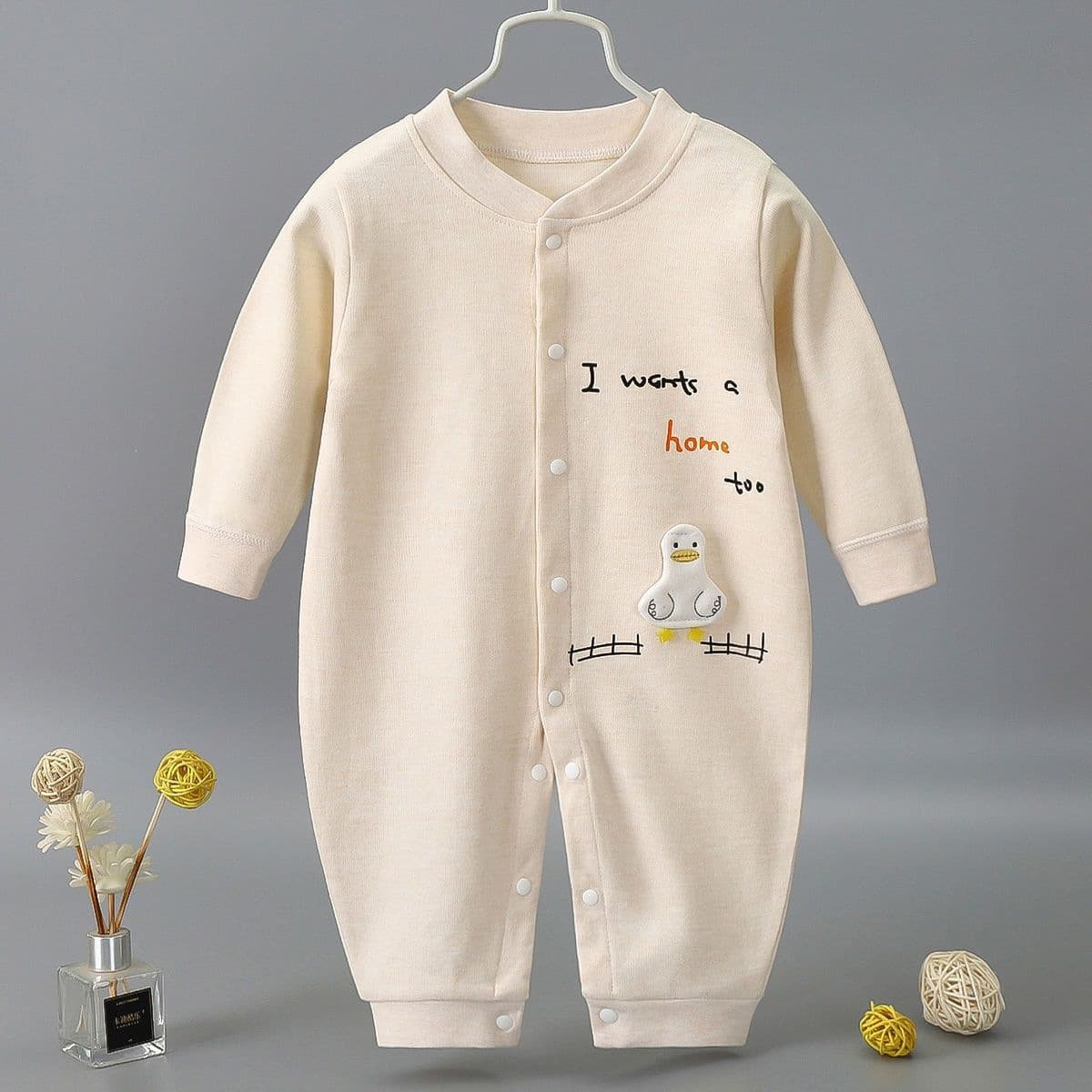 Baby Romper Spring Autumn Cotton Newborn Sleepwear Crawling Suit for Girls and Boys Cute