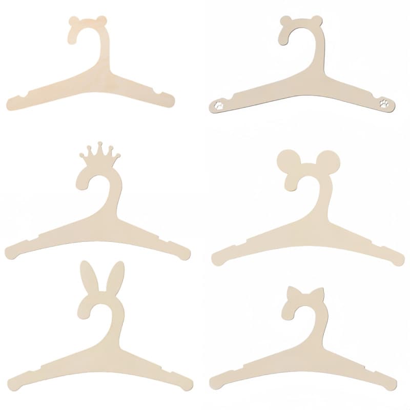 Cross-border wooden children's clothes hanger creative cartoon style home decoration DIY handmade baby clothes pendant
