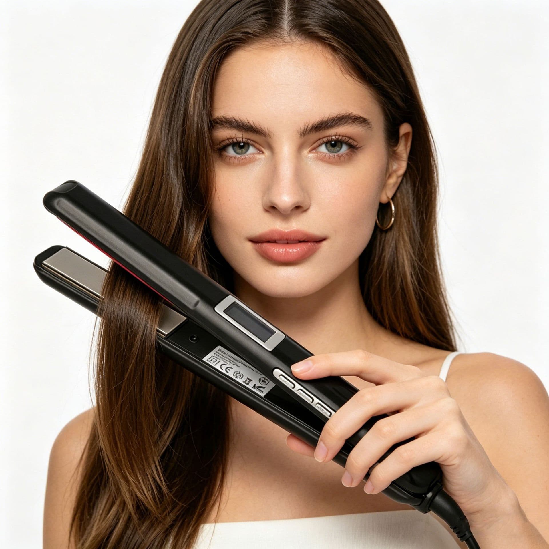 Export Hot Selling Ultrasonic Straightening Brush Vibrating Infrared Hair Straightener Non-Heating Hair Care Essential Oil Infuser