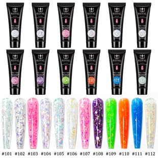 Poly Gel Crystal Extension Gel Holographic Shimmer No-Form Quick Glitter Painless Extension Cross-Border New