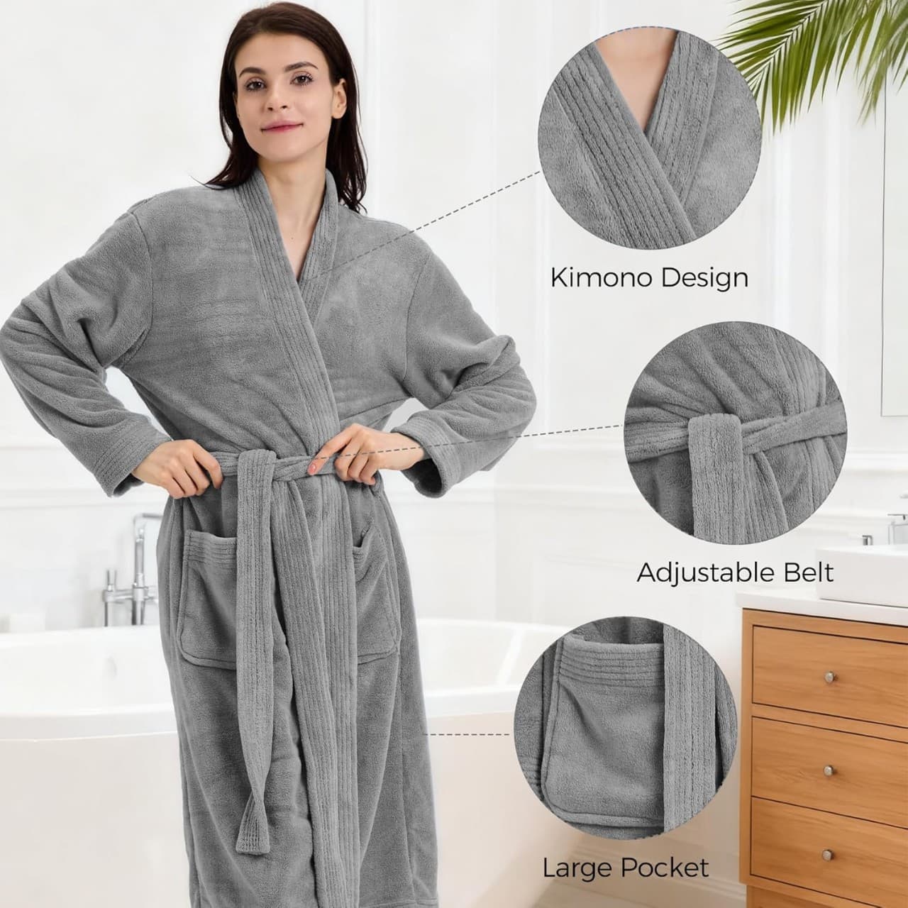 Hotel Bathrobe Pure Cotton Long Bathrobe B&B Nightgown for Men and Women Couples Absorbent Bath Towel Autumn and Winter All Year Round One Piece E18