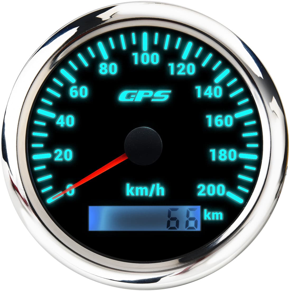 Cross-border Supply 85mm Car Modification Marine Yacht GPS Speedometer 7-Color Backlight 0-200km/h Speed Gauge