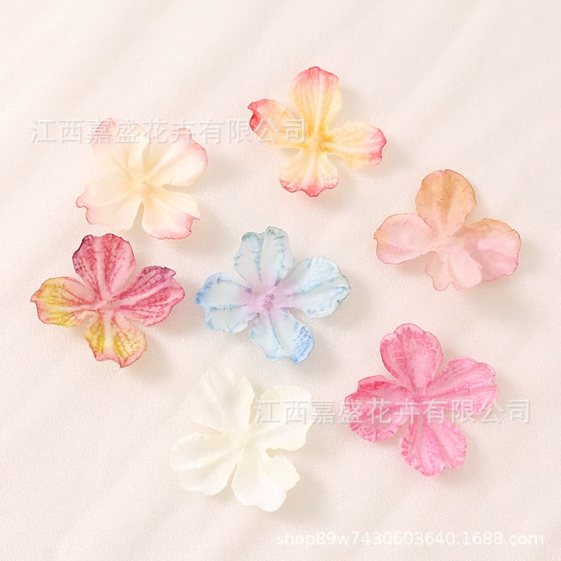 Artificial Flowers, Faux Flowers, Burnt-Edge Hydrangea Petals, DIY Clothing and Headwear Accessories, Straw Hat, Wreath Decoration Materials, Gift Box Flowers