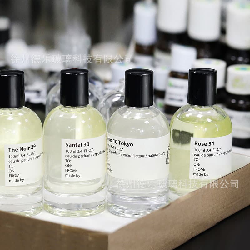 Perfume Packaging Bottle 100ml Empty Perfume Glass Spray Bottle Cosmetic Packaging Bottle Laboratory Style Perfume Bottle