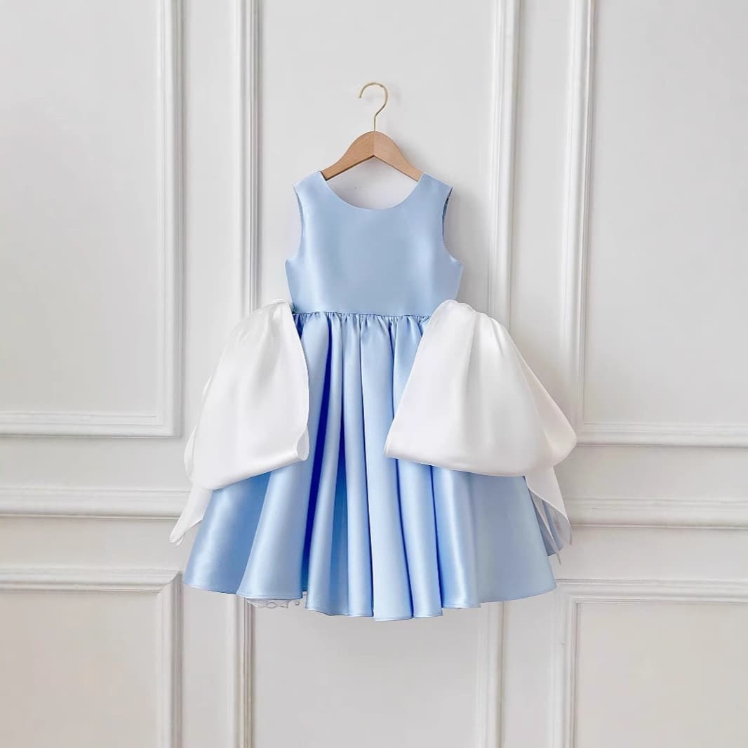 Flower girl dress 2025 new girl's fluffy gauze wedding dress birthday host performance clothing one-year-old children's clothing princess dress
