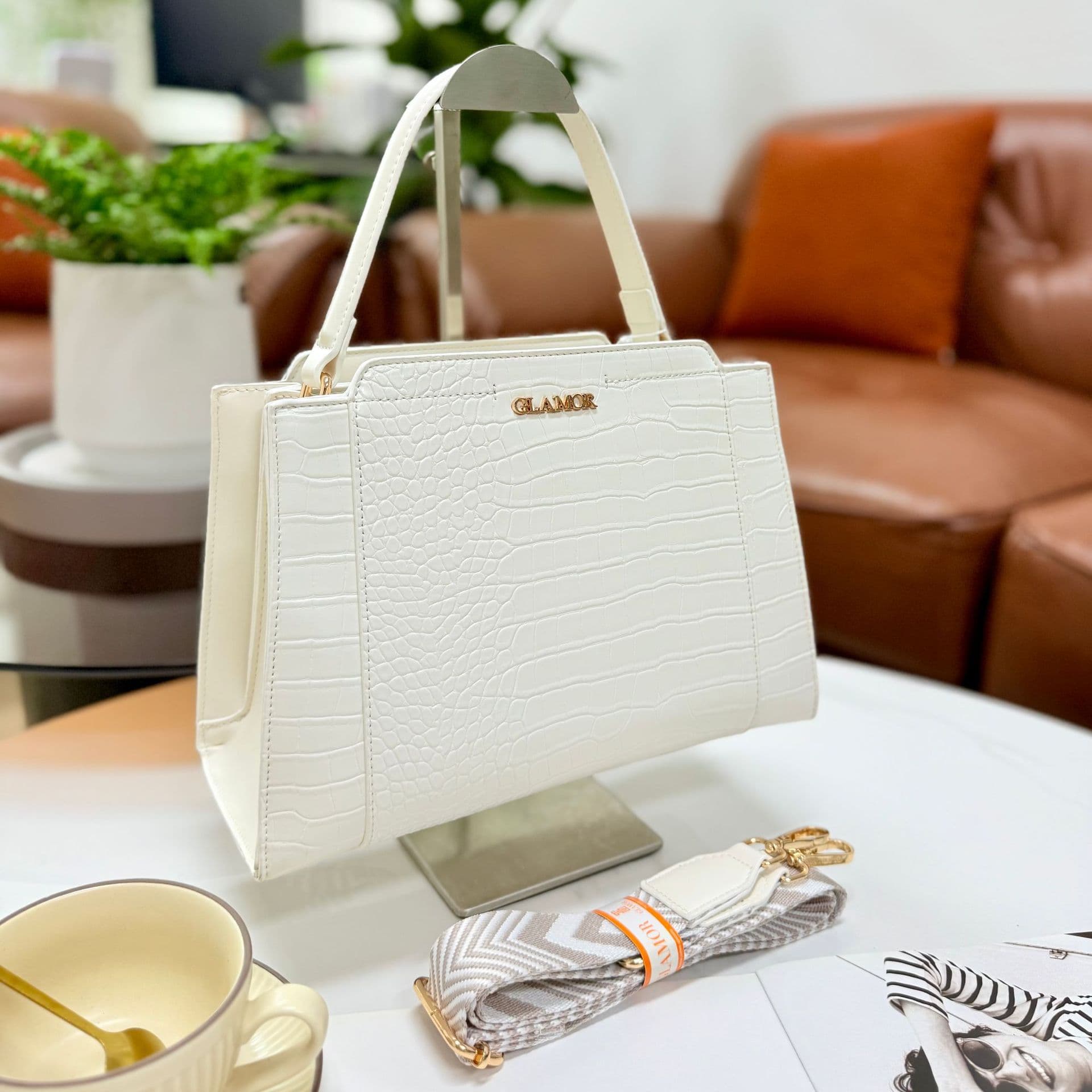 Crocodile leather women's bag genuine leather bag shoulder bag handbag fashion trend crocodile belly Kelly bag
