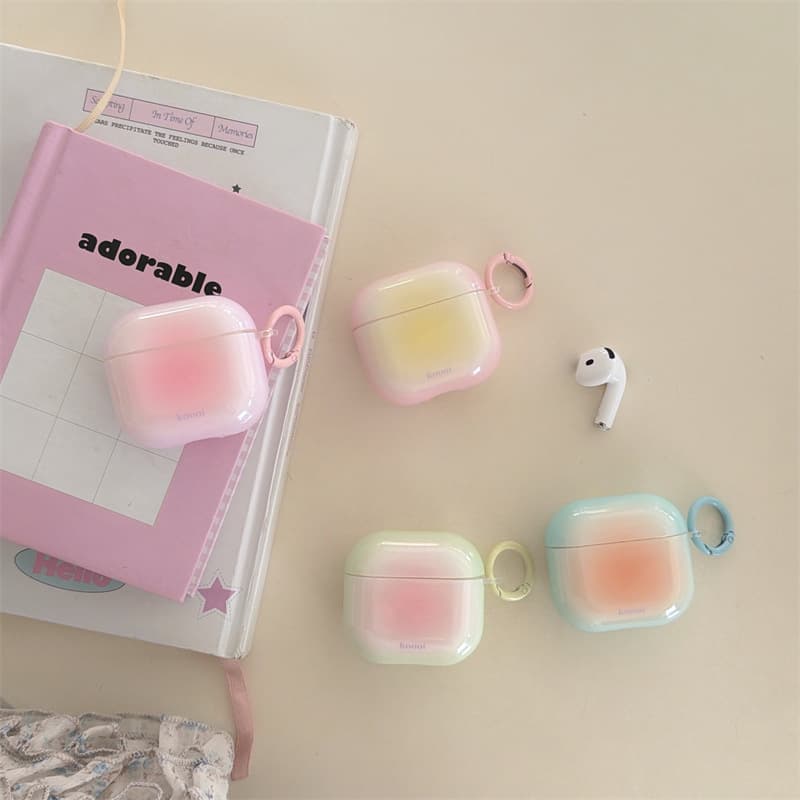 Korean Style Gradient AirPods Pro 3 Case for Apple AirPods 2/3/4 Wireless Bluetooth Protective Cover