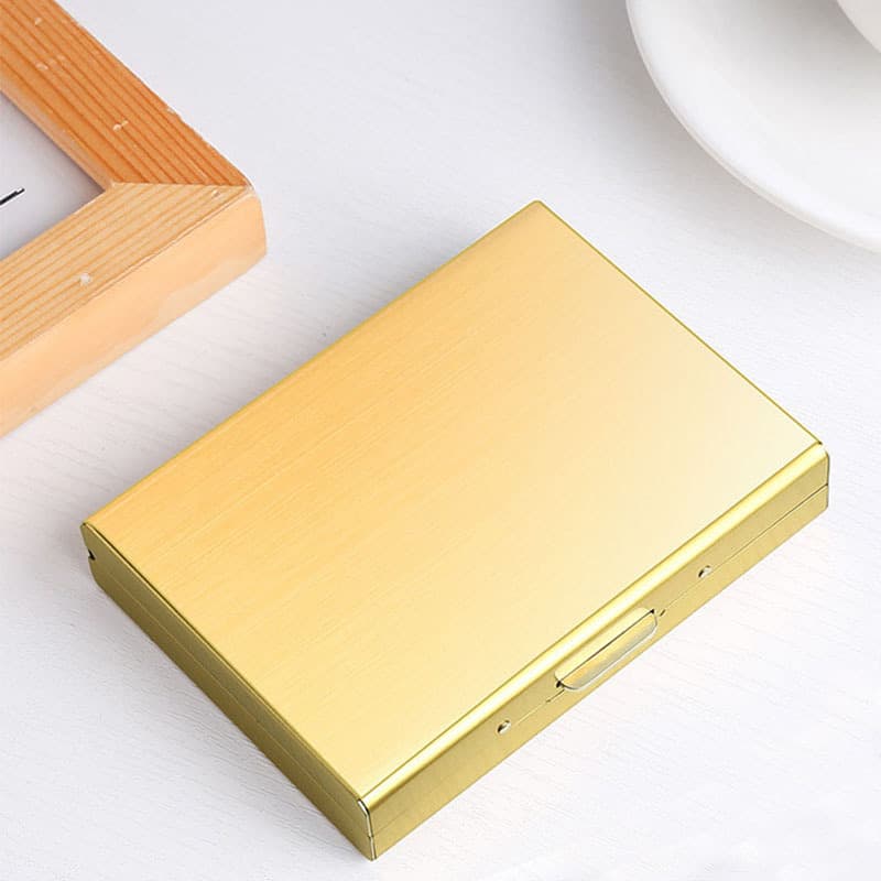 Factory Direct 10-Card Metal Credit Card Holder Stainless Steel Business Card Case Money Clip ID Holder Drop Shipping