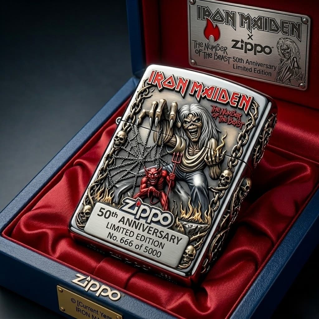 Cross-border New Iron Maiden x Zippo Iron Maiden 50th Anniversary Lighter