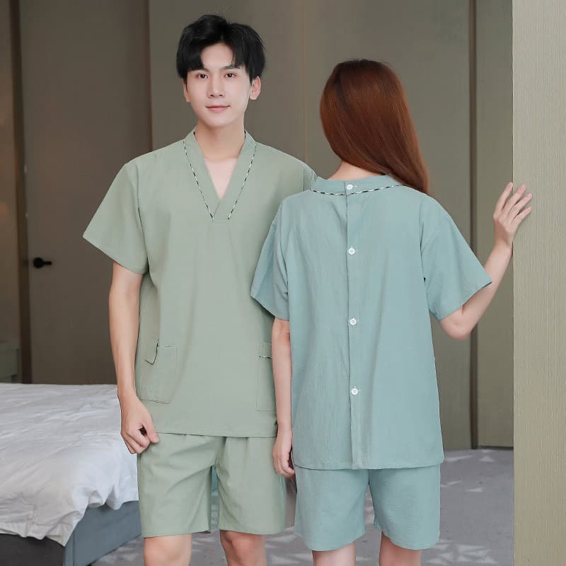 New Cotton Sauna Suit for Men and Women Couple Plus Size Moxibustion Suit Physiotherapy Suit Beauty Suit Back Button Massage Suit