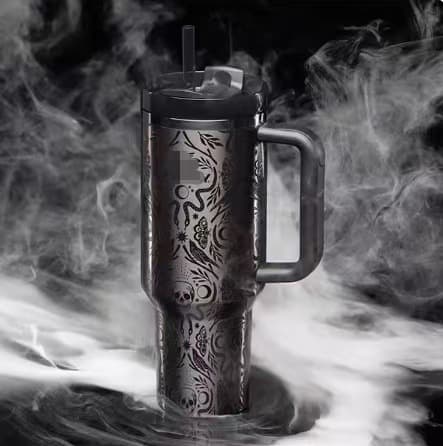 New 40oz Stanley Insulated Cup 3D Printed Halloween Stainless Steel Ice Boss Cup Portable Straw Car Cup