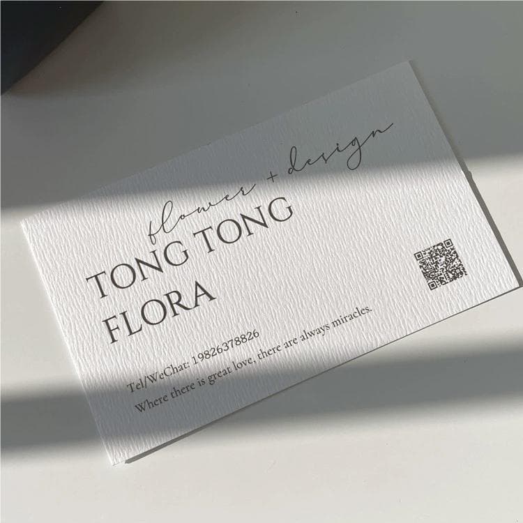 Yarou paper card customization for floral cards, florist business cards, minimalist message cards, tag customization with specialty paper, free shipping included