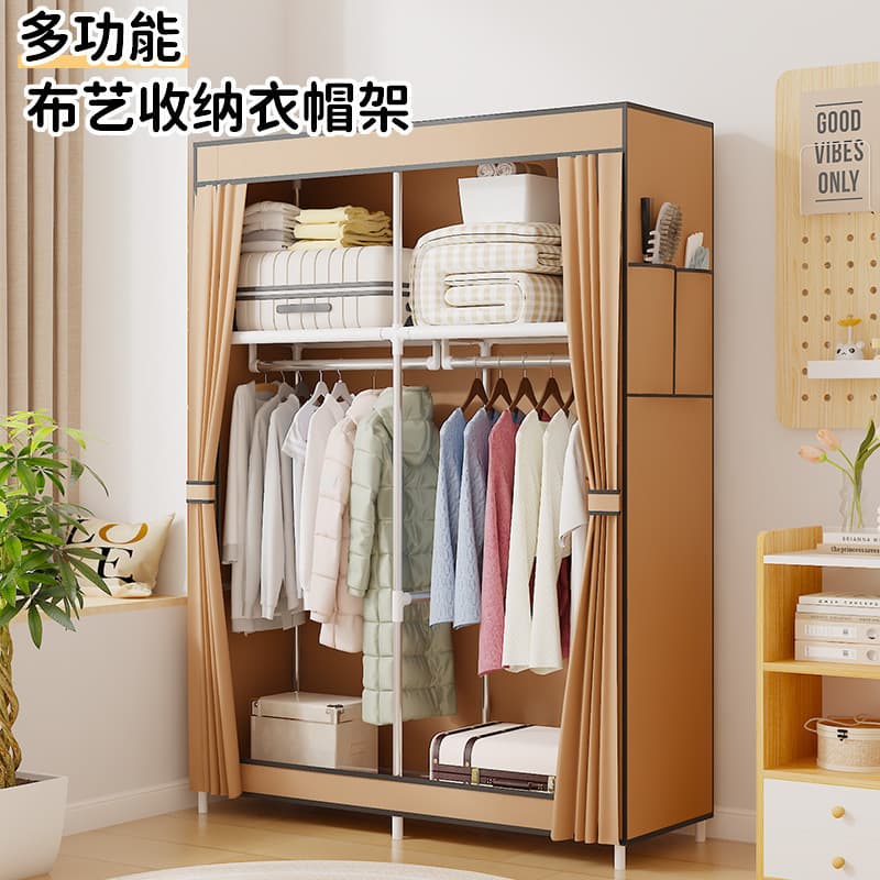 Multifunctional dustproof non-woven wardrobe home bedroom simple wardrobe cabinet assembly SHEIN/TEMU domestic dropshipping