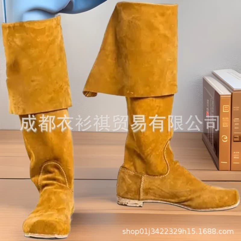 Amazon Independent Site European and American Retro Medieval Renaissance Nordic Viking Large Size Men's Long Boots