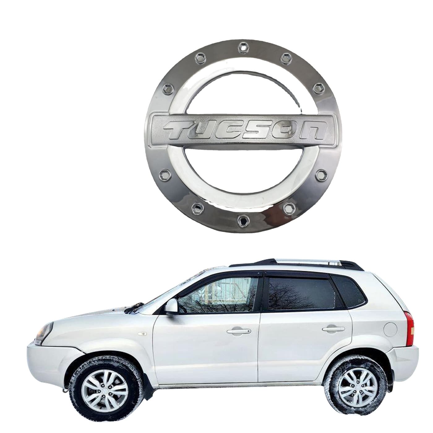 Electroplated Decorative Fuel Tank Cap Cover for 2008 Tucson
