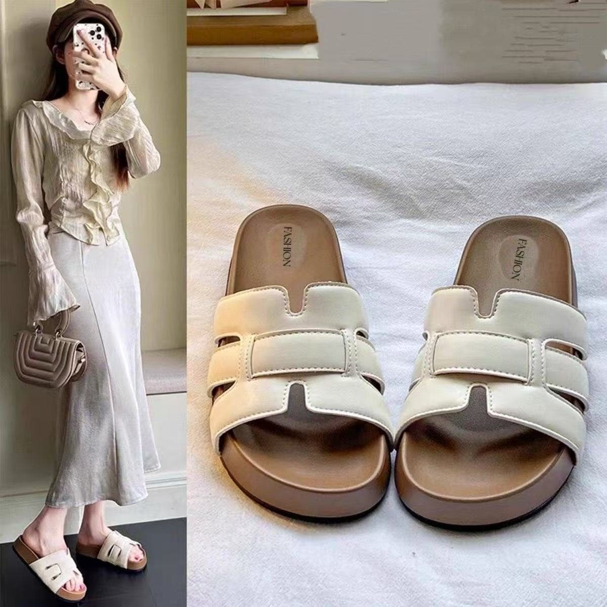 French Thick-Soled Slippers for Women Summer Outdoor 2025 New Fashion Korean Style Versatile Non-Slip Beach Platform Sandals