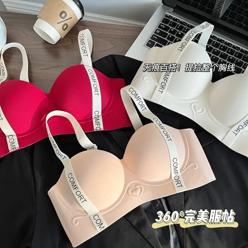Newly upgraded seamless bra for women that lifts and shapes small breasts, providing support, minimizing side breast tissue, and preventing sagging.