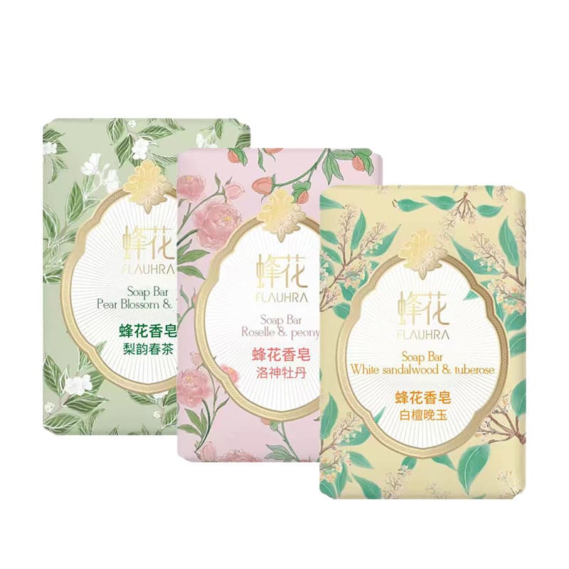 Same-day dispatch: Spring Tea Peony Evening Jasmine Scented Soap for Bathing and Face Washing, Essential Oil Fragrance Bath Soap, Shanghai Soap