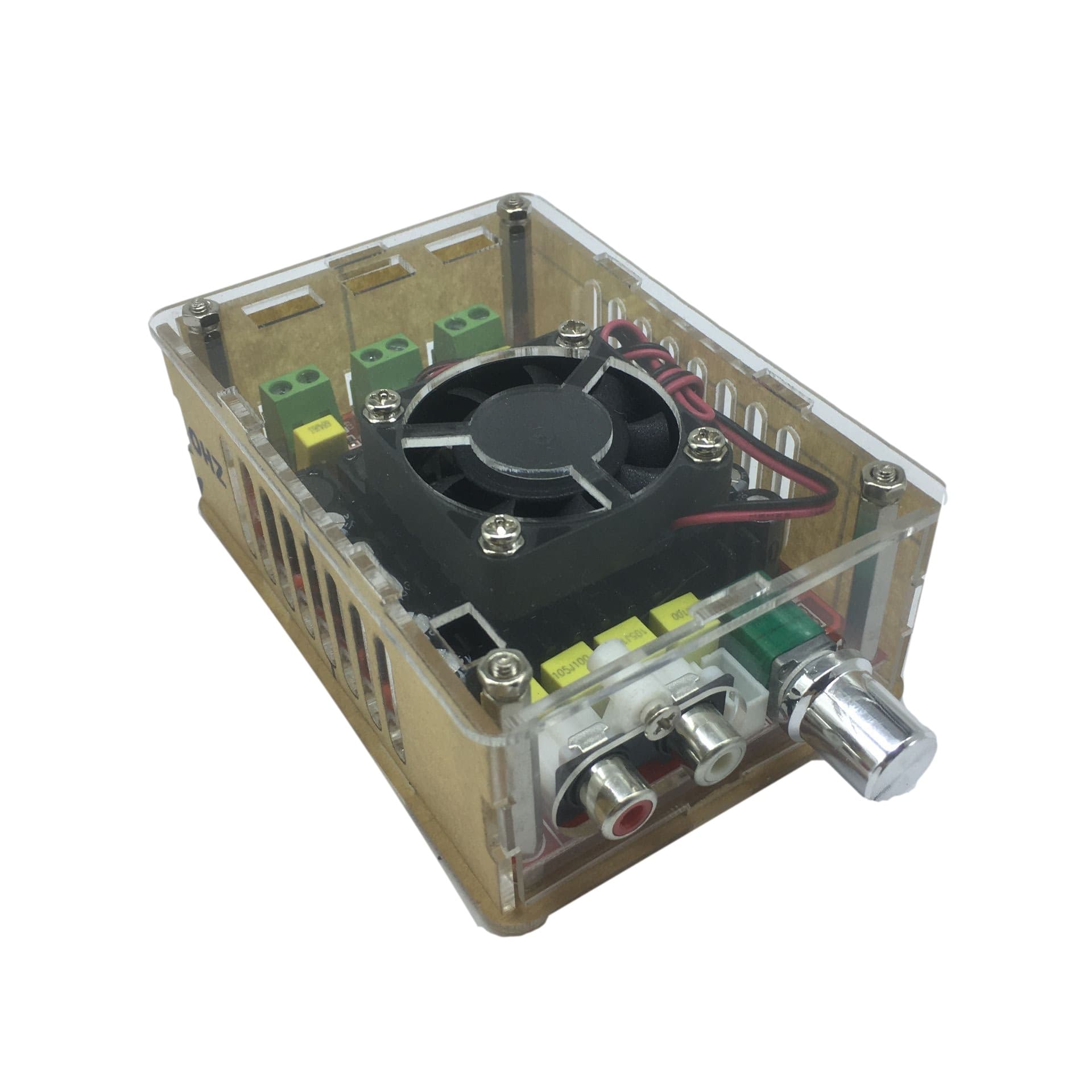XH-A101 High Power Digital Amplifier Board TDA7498 with Case and Fan 2*100W Power Supply DC9-34V