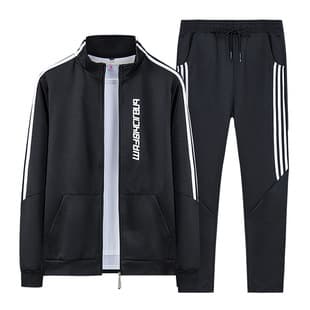 Cross-border Trade Men's Sportswear Set Spring/Autumn Three-Stripe Men's Casual Running Sportswear