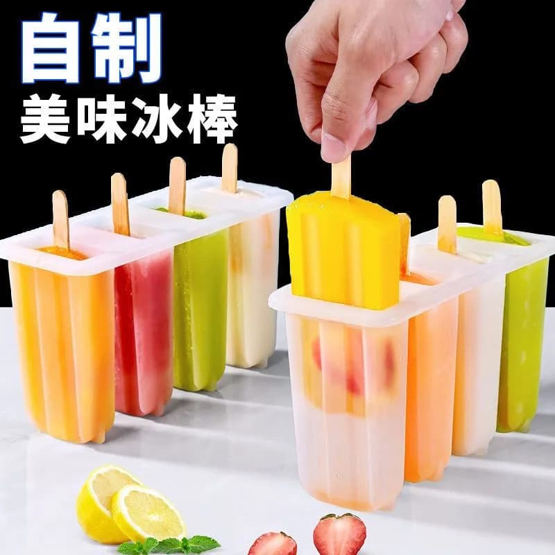 DIY Ice Cream Popsicle Mold, Ice Lolly Maker, Ice Cube Tray, Frozen Dessert Mold, Ice Block Container for Cross-Border Ecommerce