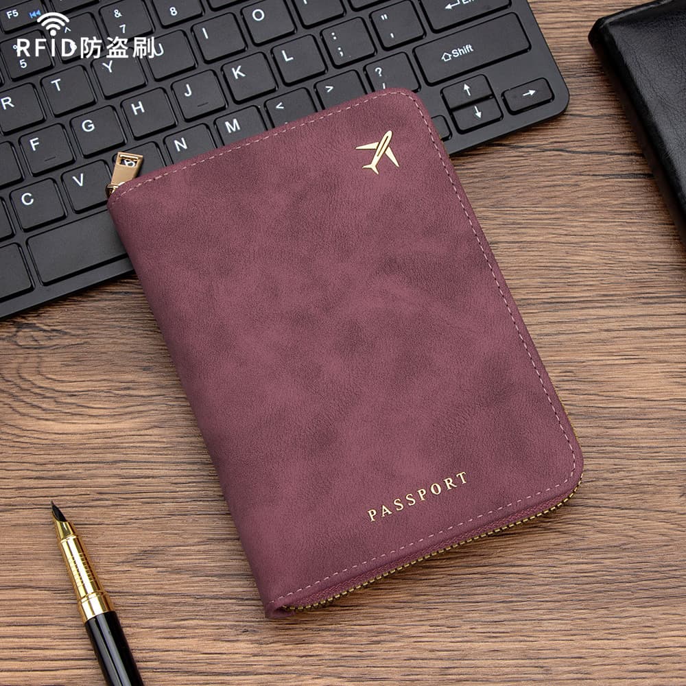 Cross-border new multi-color thickened PU passport protective cover passport cover passport holder can be customized with LOGO passport bag card bag