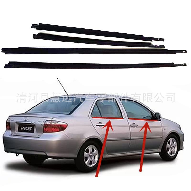 Vios Car Window Glass Outer Water Cutting Sealing Strip Window Trim Glass Outer Press Strip