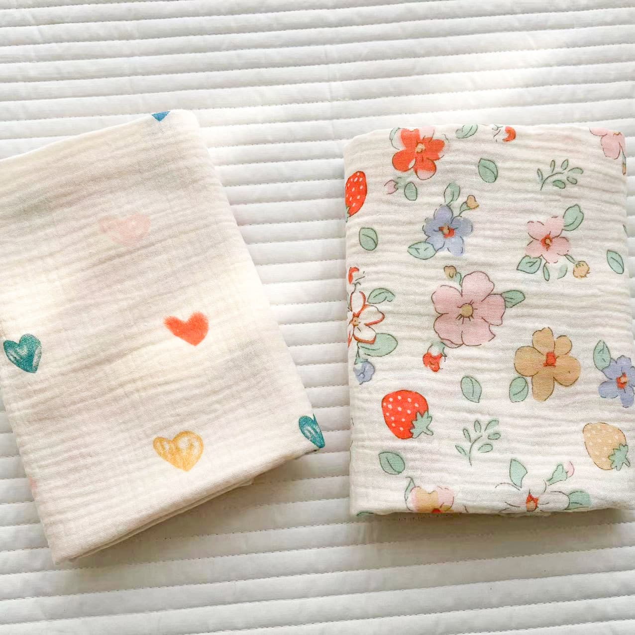Wholesale 2-Layer Gauze Delivery Room Set Newborn Baby Swaddle Thin Summer Baby Wrap Blanket Bath Towel