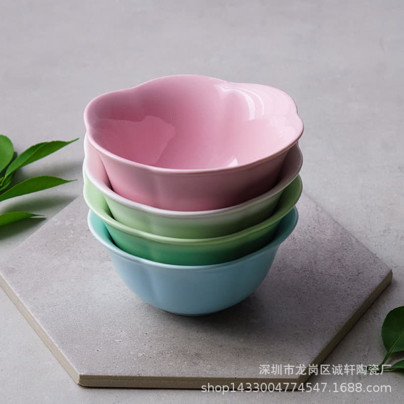 Japanese creative home eating bowl, large soup bowl, commercial fruit salad bowl, snack noodle bowl, personalized dessert bowl