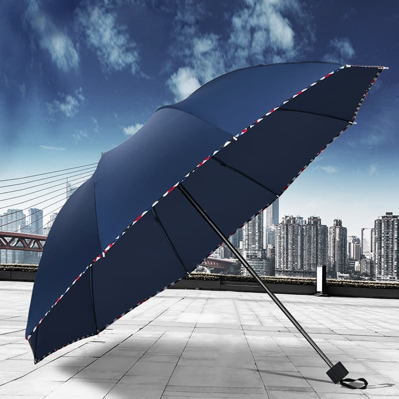 Large oversized umbrella for men and women, three-person or two-person use in sunny and rainy weather, reinforced student foldable thickened sunshade umbrella.