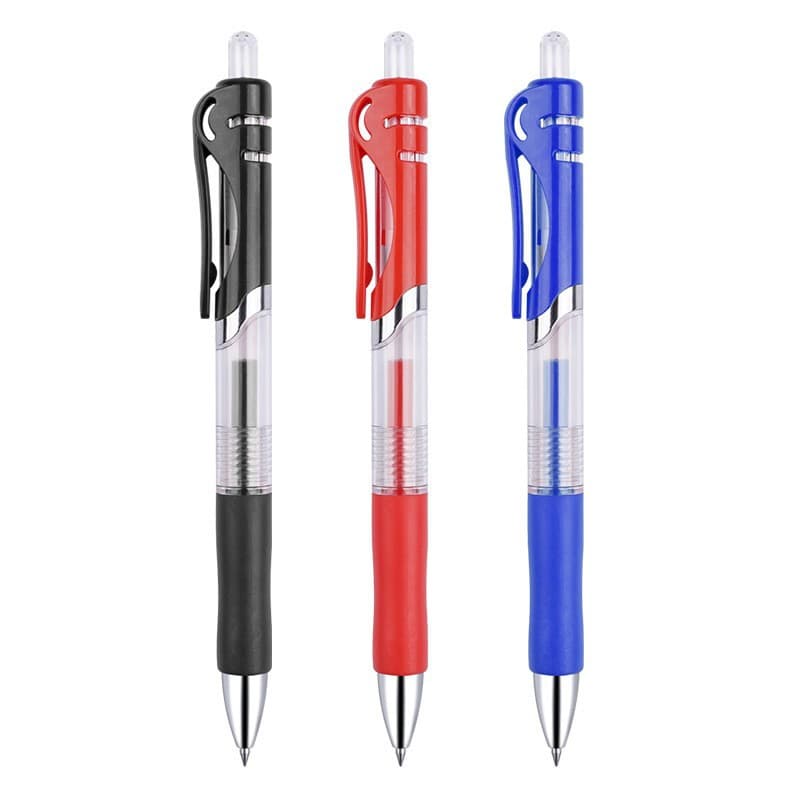 Press Pen Gel Pen Black and Red Pen Boxed Brush Pen Carbon Pen Office Learning Water Signature Pen Refill Stationery Wholesale