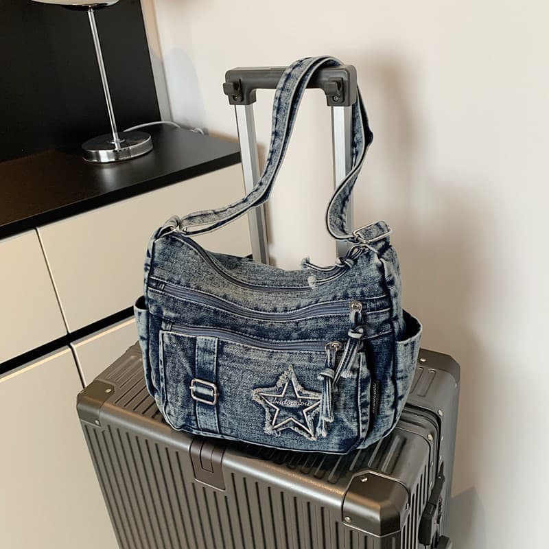 Denim Lightweight Women's Bag 2026 New Fashion Casual Crossbody Bag Korean Style Versatile Commuter Women's Shoulder Bag Trendy