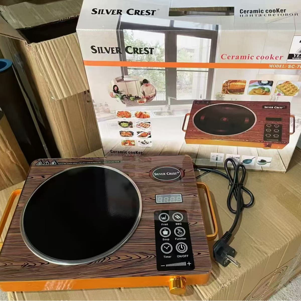 Wholesale of Foreign Trade Export Home Multi-functional Concave Induction Cooker, High Power Stir-fry Electric Ceramic Cooker, Concave Stove