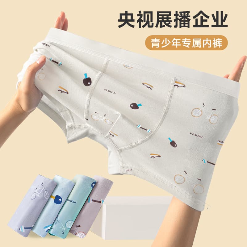 Teen Boys Cotton Boxer Briefs Kids Underwear Wholesale