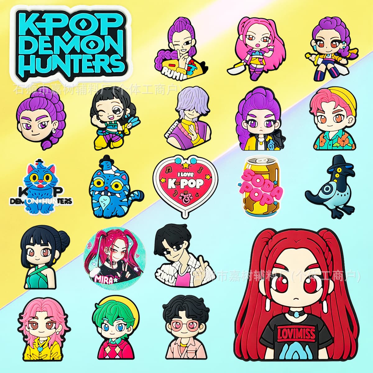 Saja Boys K-POP Demon Hunter Girl Group Croc Charms DIY Accessories Cartoon Shoe Clips Amazon In Stock