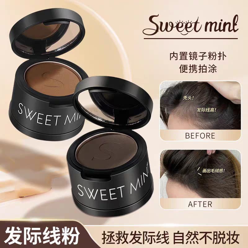 SWEET MINT Hairline Powder Filler for Hairline Coverage, Gray Hair Concealer, Waterproof and Sweat-Proof, Contouring Shadow Powder
