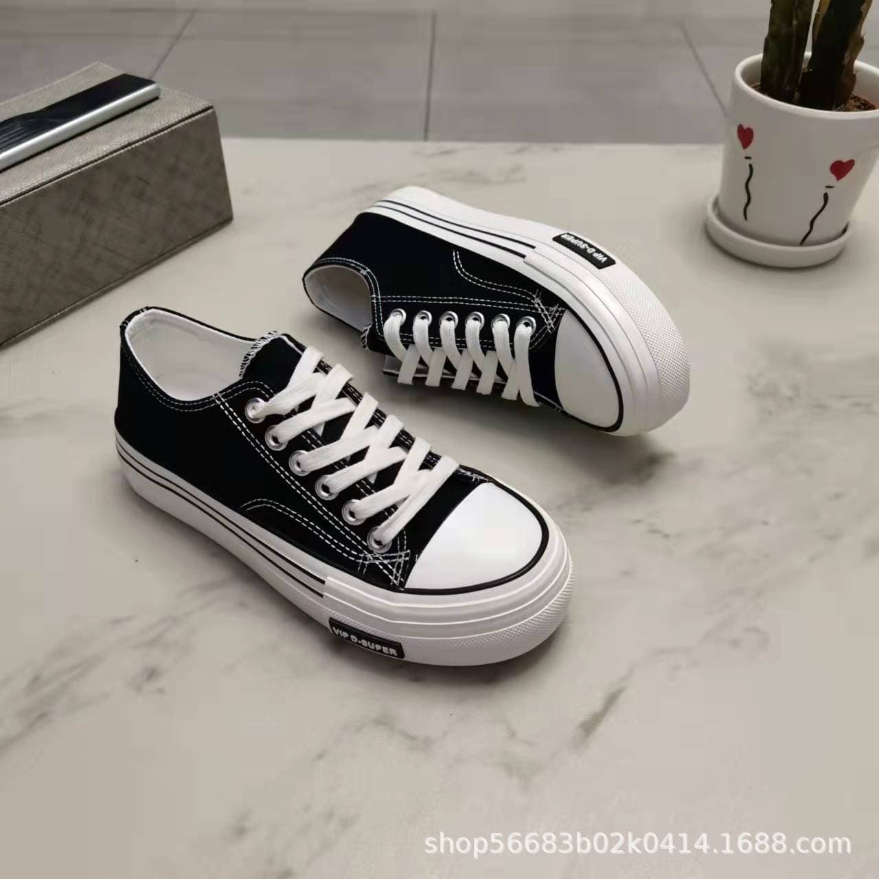 DDOO66-708 Summer Thick Sole Canvas Shoes for Women 2022 Spring/Autumn Versatile New Style Board Shoes Cloth Shoes White Sneakers