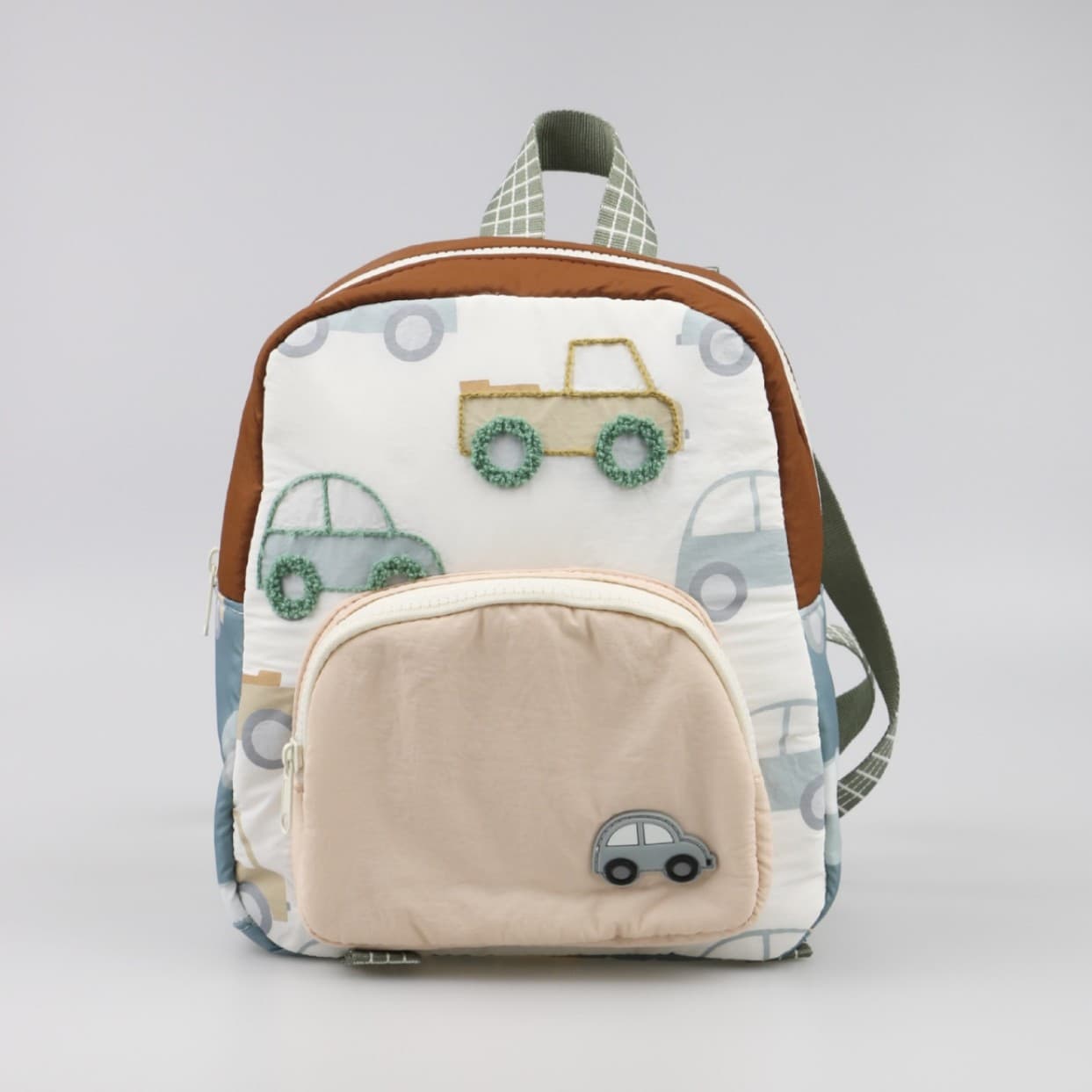 Car Embroidery Kids Backpack